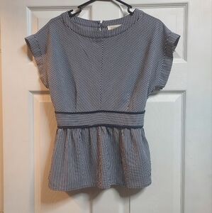 Striped peplum top